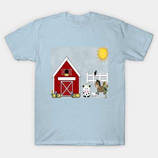 Farm Animals Cow Horse Lamb T-Shirt by tfortwo